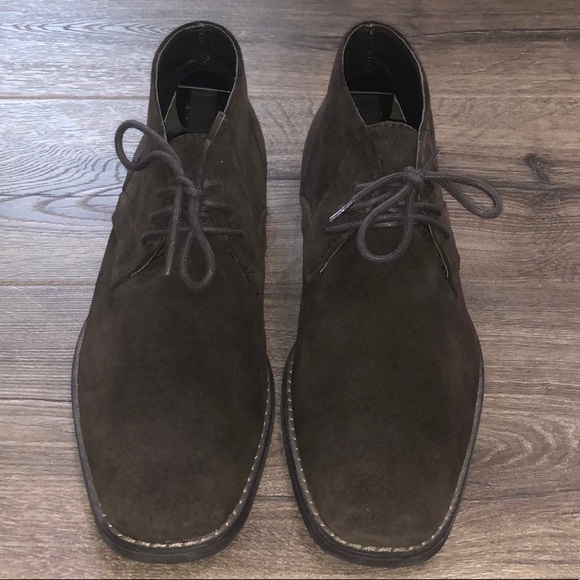 dark brown suede chukka